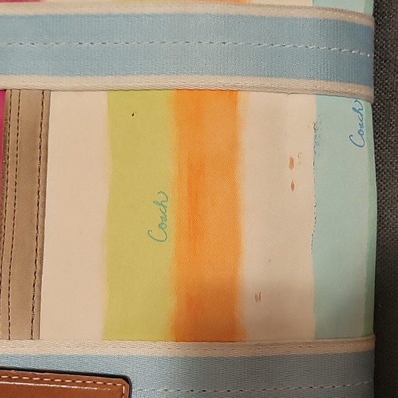 Coach Pastel Striped Shoulder Bag - Picture 5 of 12
